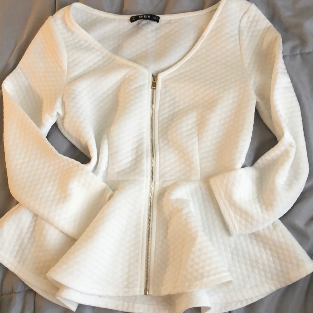 White peplum Top